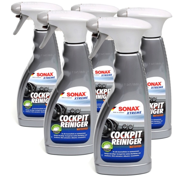 Set 5 Buc Sonax Xtreme Cockpit Cleaner Matt Finish Solutie Curatat Bord Efect Mat 500ML 283241